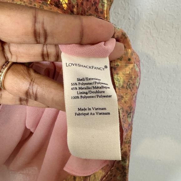 LOVESHACKFANCY Zoya Dress In Gold - Picture 8 of 9